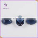 Top Quality Dark Blue Pear Shape Faceted Flat Back Glass Gems thumbnail-1