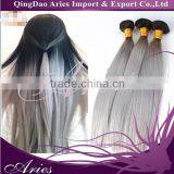 Tangle Free Shedding Free Hair Extensions Grey Remy Human Hair Weaving thumbnail-5