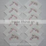 Flower embroidered handkerchief