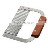Hot Sale Stainless Steel French Fry Slicer With Wooden Handle