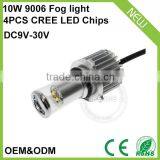 OEM ODM New Design Double Color White Yellow Changing 4pcs Led Chips 10w Led Car Fog Light for Jeep ce Rohs on Raining Day
