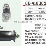Vovlo Starter Motor 465929 Lester 18253 Bosch 0-001-415-016 Wai 18352N Woodauto STR2392 thumbnail-1