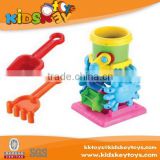 hot sale Children plastic Cartoon tool play set beach sand castle molds beach toy