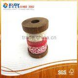 Brown Wooden Thread Spools Empty Ribbon Spools thumbnail-1