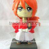 Polyresin Cartoon Figurine Custom Bobble Head Craft