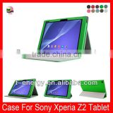 Muti-Angle Leather Auto Wake Sleep Smart Cover Case For Sony Xperia Z2 Tablet 10.1'' Leather Case(2014 Model),Green