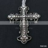 71*92mm Goldplated Fashion Wholesale Rhinestone Cross Pendant thumbnail-4