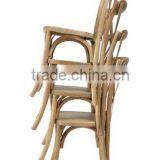 Wood Rental Wedding Cross Back Bar Chair thumbnail-4