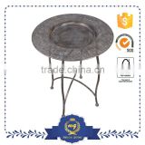 Good Price Foldable Wrought Iron Table And Marble Top In Furniture