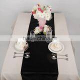 2015New Banquet Wholesale Black Fancy Shiny Satin Table Runner