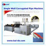 Pvc/pe/pa Single Wall Corruagted Pipe Production Line