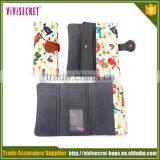 Korean Fashion Long Cartoon Printed Wallets Ladies Nylon Coin Purse Woman thumbnail-2