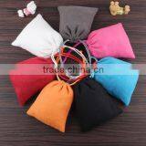 10*20cm In Stock Custom Printed Drawstring Pouch Fabric Velvet Gift Bag thumbnail-1