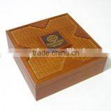 High Quality Customized Made-in-china Varnished Wooden Box With Metal Plate thumbnail-2
