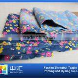 Flower Printed Denim Fabric Y201 100% cotton 4oz