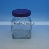 Hot Selling Products 50ml/100ml/200ml/280ml/380ml/500ml/700ml Sealed Quadrilateral Glass Jam Jar With Colorful Screw Cap thumbnail-4