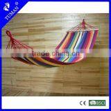 Outdoor Colourful Stripe Canvas Hammock With Spread Rod