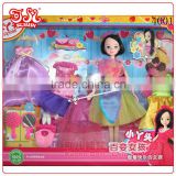 Wholesale pvc fashion fairy doll 4 outfits in one