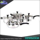 Wholesale High Quality 9pcs Stainless Steel Cookware Sets Russian Cookware for Kitchen thumbnail-1