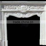Decorative Marble Fireplace With Flowers thumbnail-1
