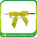Decorative Yellow Satin Bow With Twist thumbnail-2