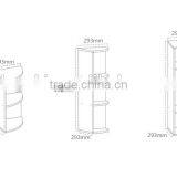 2016 MDF Wood Corner Rack Wooden Corner Shelf Higher Quality Storage Organizer thumbnail-5