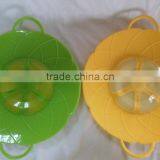 Hotsale FDA Grade Silicone Pot Cover Spill Stopper Lid Silicone Pot Cover Lid With Handle thumbnail-5