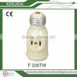 Bakelite &Plastic Lampholder F 226TW E27 thumbnail-1