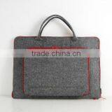 Authentic Handmade Felt Laptop Case Handbag Business File Sleeve With Zipper Closure for 11" 13" 15" Macbook thumbnail-1