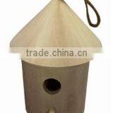 Hanging Wooden Bird Cage, Wooden Bird House thumbnail-1