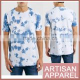 custom printed t-shirts made in China fast and cheap delivery with high quality blue flower full printing t shirt