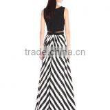 2016 Hot Sales Two Piece Design Maxi Dress Black/white New Style Dress LC6042-A thumbnail-3