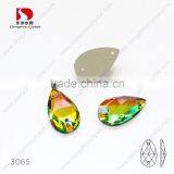 Flat back VM001 color crystal stones,with holes sewing on crystals/rhinestone for beautiful ornament