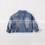 2017 Vintage Kids Denim Jacket With Big Flower Embroidery Suit 2-7 Years Girls thumbnail-2