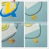 Wholesale Best Quality Black Rope Fashion Emoji Necklace thumbnail-1