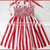 Manufacturer Baby Stripe Frock Bowknot Children's Frilly Elegant Dresses thumbnail-2