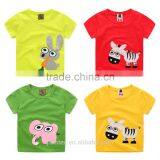 Custom Organic Cotton Soft and Thin Reactive Dye Kids T-shirt Wholesale thumbnail-1