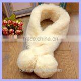 Whole Hid Thicken Rex Rabbit Fur Winter Sweet Cute Fur Pom Pom Ball Snood Neckerchief Super Quality Rabbit Fur Scarf Multi Color thumbnail-3