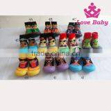 Hottest kids skidders children sock shoes rubber soles sport shoes