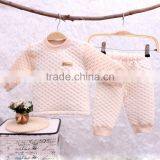 Factory Price Winter Warm Baby Clothing Organic Baby Girl Clothes 2pcs Set thumbnail-1