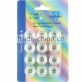 New Arrival Type A 12 Prewound Machine Embroidery Thread Bobbins Thread for Brother Embroidery Machine
