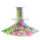 2017 New Sytle Long and Big Shawl Silk Chiffon Scarf Beach Made in China thumbnail-4