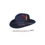 Wool Felt Cowboy Hat With Feather thumbnail-1
