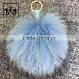 Colorful Beautiful Keyring Fur Pompon Ball Accessories Keychain thumbnail-3