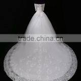 Wholesale Sweetheart Short Sleeve Lace Wedding Dresses Beaded Sweetheart Nackline Mermaid Lace Wedding Dress 2017 F12601 thumbnail-4