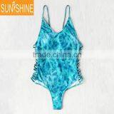 High Quality Custom Made One Piece Swimsuit Ladder Side Low Rise Bikini thumbnail-1