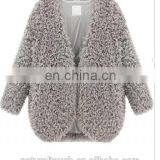 New Style Loose V Neck Long Sleeve Winter Women Faux Fur Coat thumbnail-4