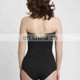 Black One Piece Swimsuit Strapless Swimsuit - Cat Swimsuit - Retro Bath thumbnail-2