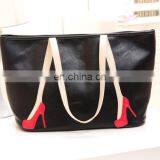 Stylish Pumps Print and Rivets Design Women's Shoulder Bag thumbnail-3