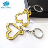 Valentine's Gift Heart Shaped Cheap Custom Soft Enamel Key Ring Couple Heart Keychain Christmas Gifts Metal Key Chains